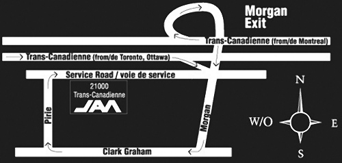 JAM location map